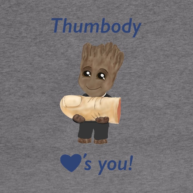 Thumbody Loves You - Groot by MadHatter2319